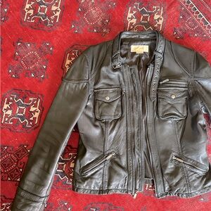 MICHAEL Michael Kors leather motorcycle jacket. Size LARGE. SO SOFT.